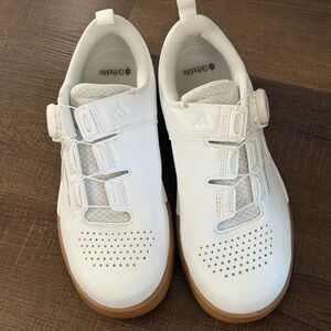 Adidas White and Brown Athletic Shoes